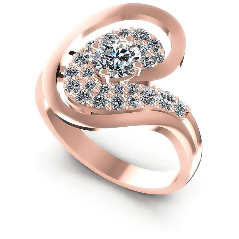 Round Diamonds 0.80CT Engagement Ring in 18KT White Gold