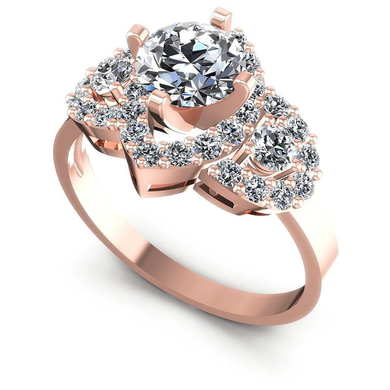 Round Diamonds 1.20CT Engagement Ring in 18KT White Gold