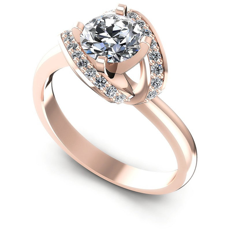 Round Diamonds 0.55CT Engagement Ring in 18KT White Gold