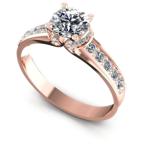 Round Diamonds 0.75CT Engagement Ring in 18KT White Gold