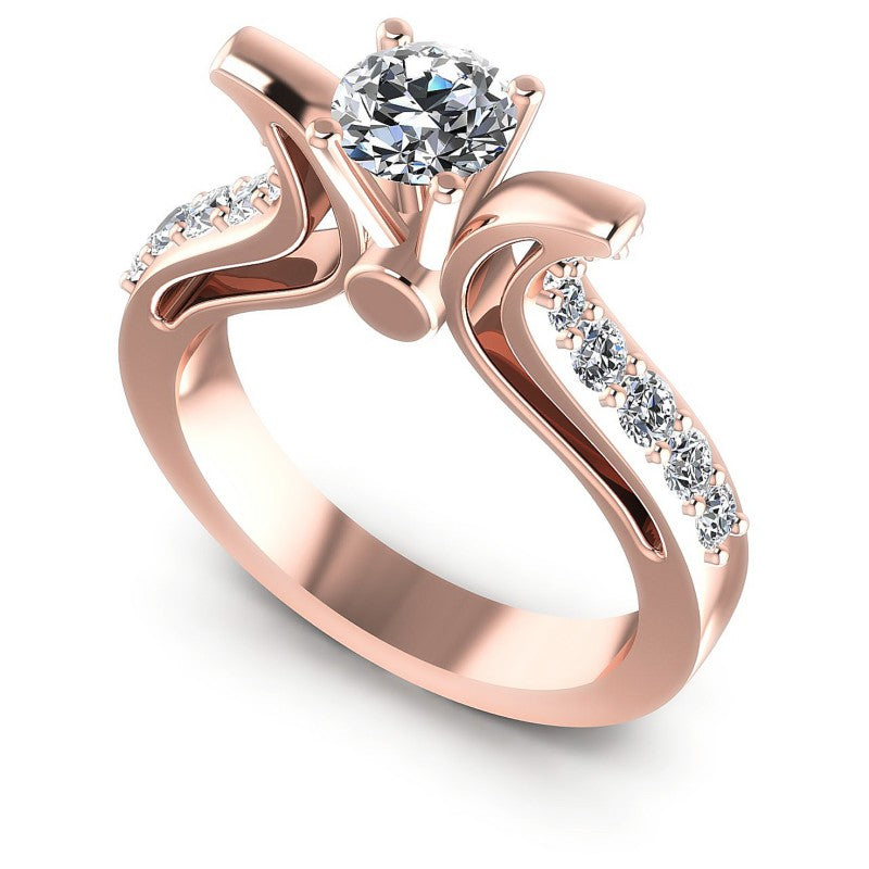 Round Diamonds 0.80CT Engagement Ring in 18KT White Gold