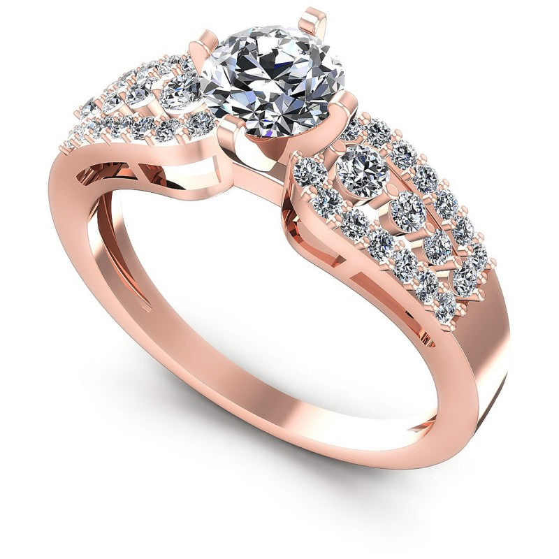 Round Diamonds 0.80CT Engagement Ring in 18KT White Gold