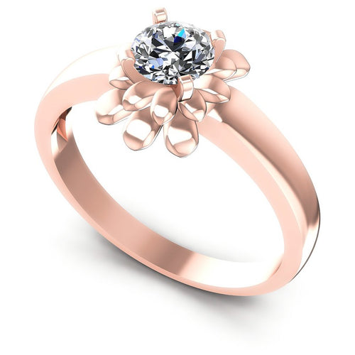 Round Diamonds 0.35CT Solitaire Ring in 18KT White Gold