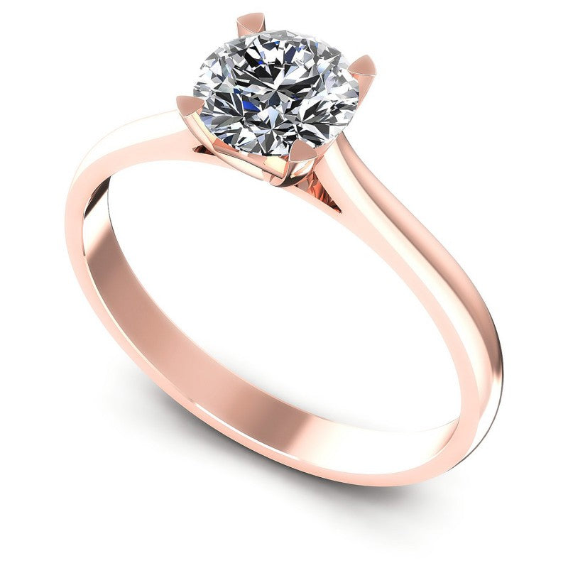 Round Diamonds 0.35CT Solitaire Ring in 18KT White Gold