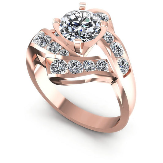 Round Diamonds 1.20CT Engagement Ring in 18KT White Gold