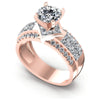 Princess and Round Diamonds 2.10CT Engagement Ring in 18KT White Gold