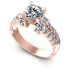 Princess and Round Diamonds 1.45CT Engagement Ring in 18KT White Gold