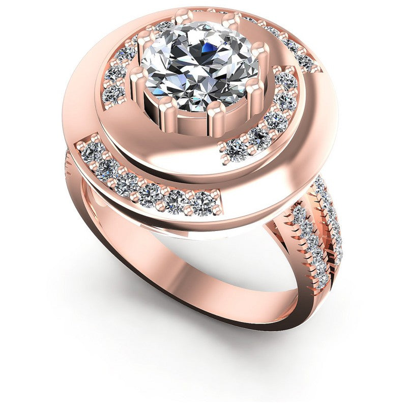 Round Diamonds 0.95CT Engagement Ring in 18KT White Gold