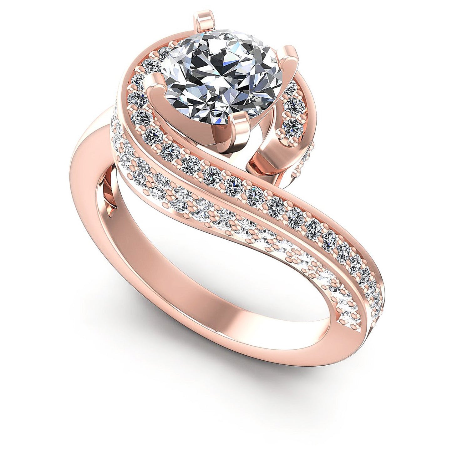 0.95CT Round  Cut Diamonds Engagement Rings