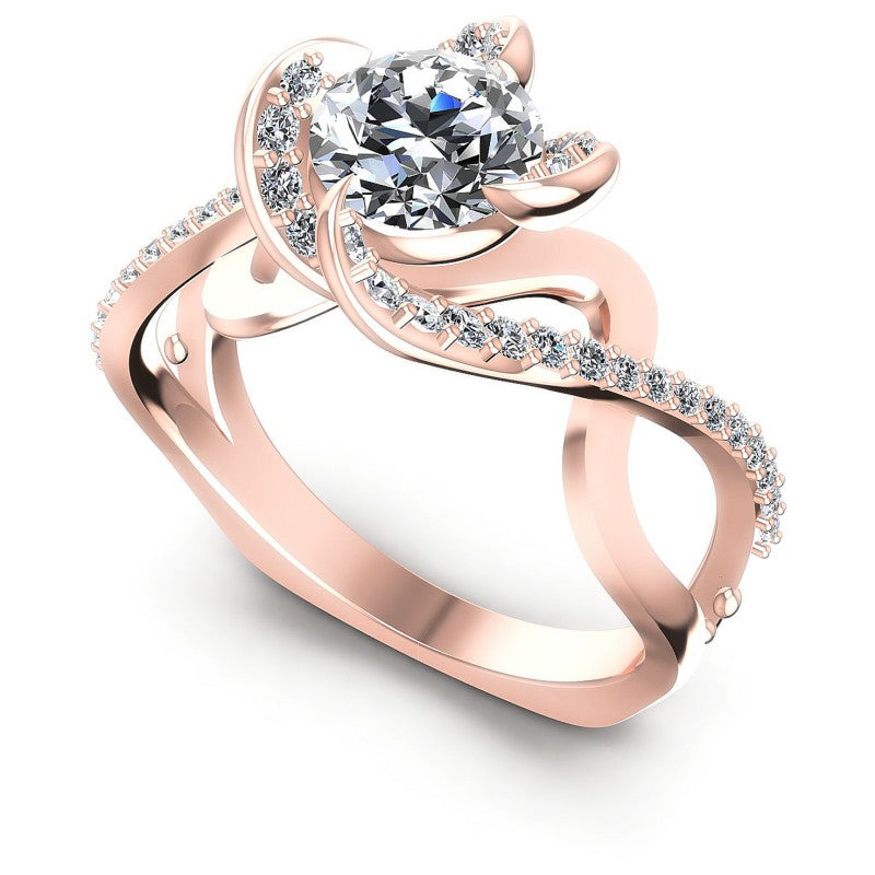 Round Diamonds 0.70CT Engagement Ring in 18KT White Gold