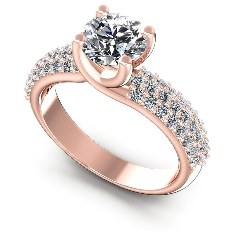 Round Diamonds 1.20CT Engagement Ring in 18KT White Gold
