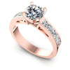 Princess and Round Diamonds 1.55CT Engagement Ring in 18KT White Gold