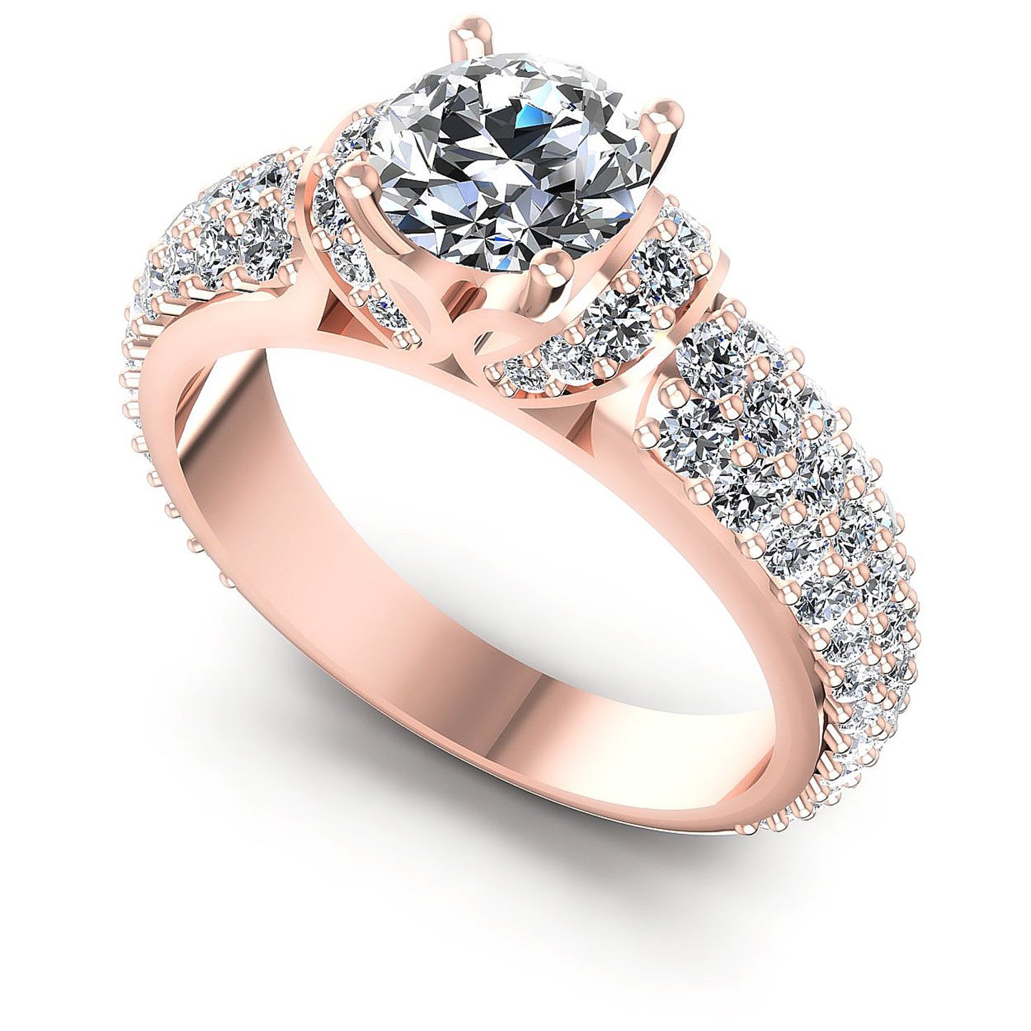 1.35CT Round  Cut Diamonds Engagement Rings