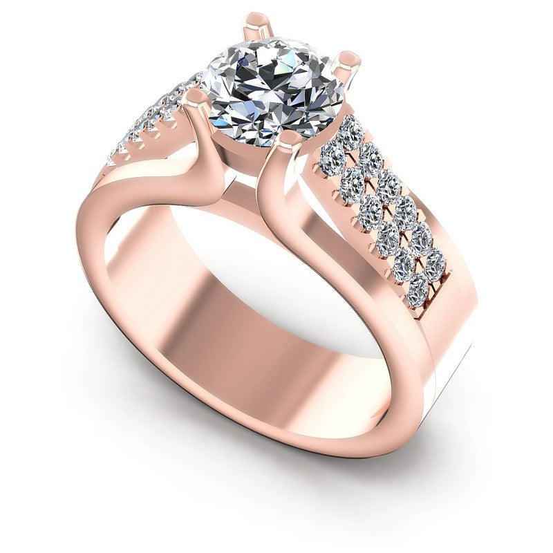 Round Diamonds 0.75CT Engagement Ring in 18KT White Gold