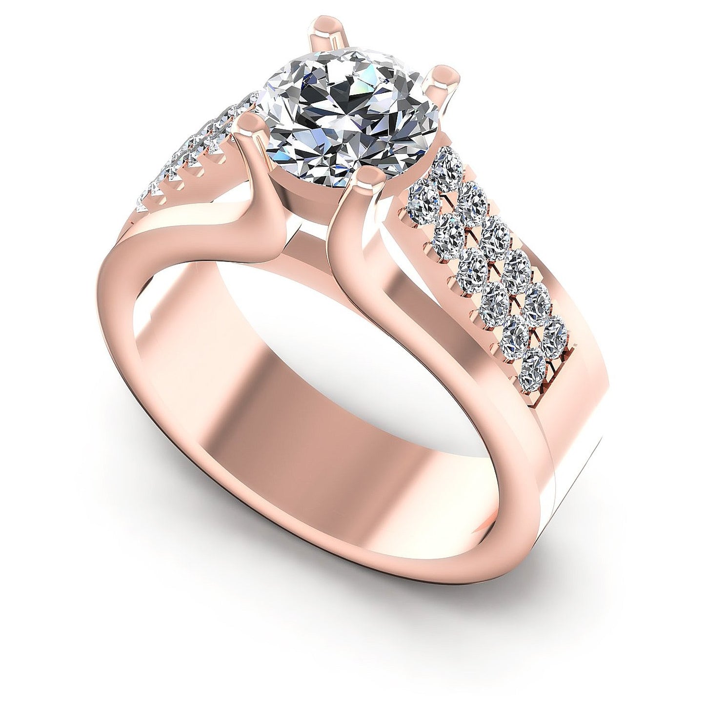0.75CT Round  Cut Diamonds Engagement Rings