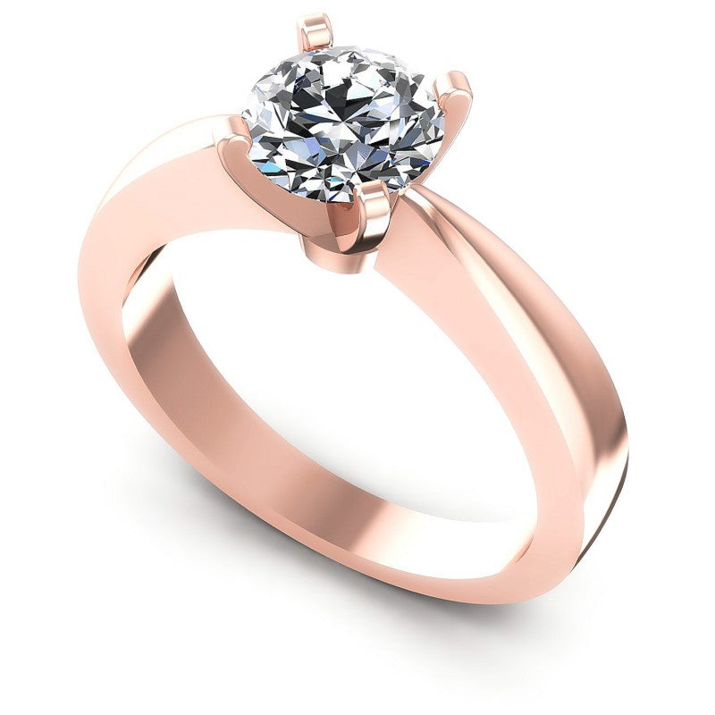 Round Diamonds 0.35CT Solitaire Ring in 18KT White Gold