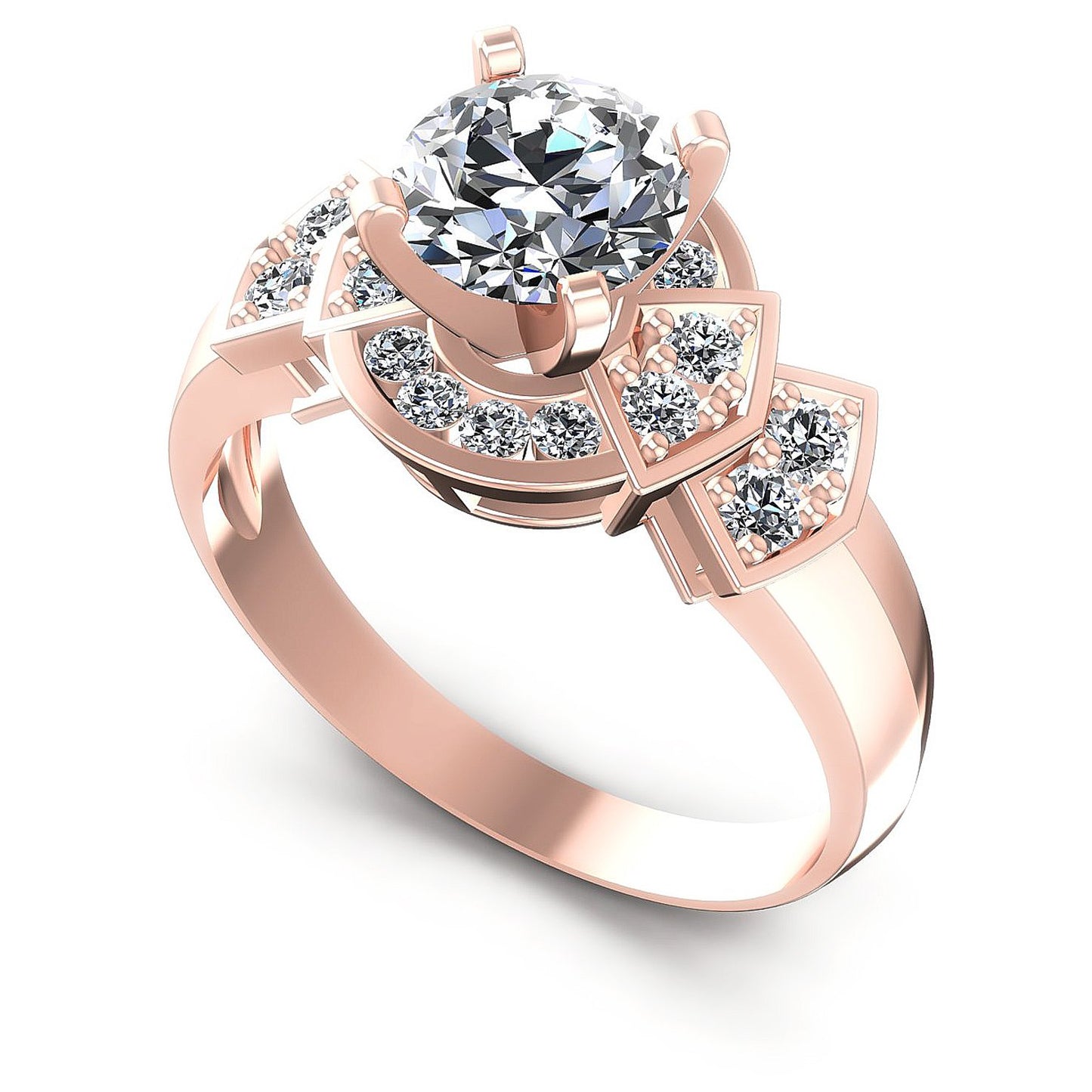 0.75CT Round  Cut Diamonds Engagement Rings