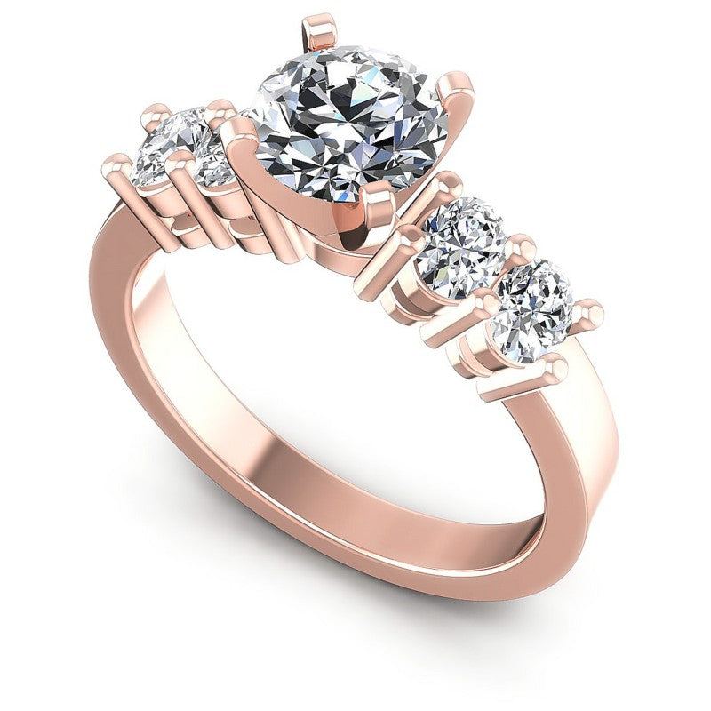 Round Diamonds 1.00CT Engagement Ring in 18KT White Gold