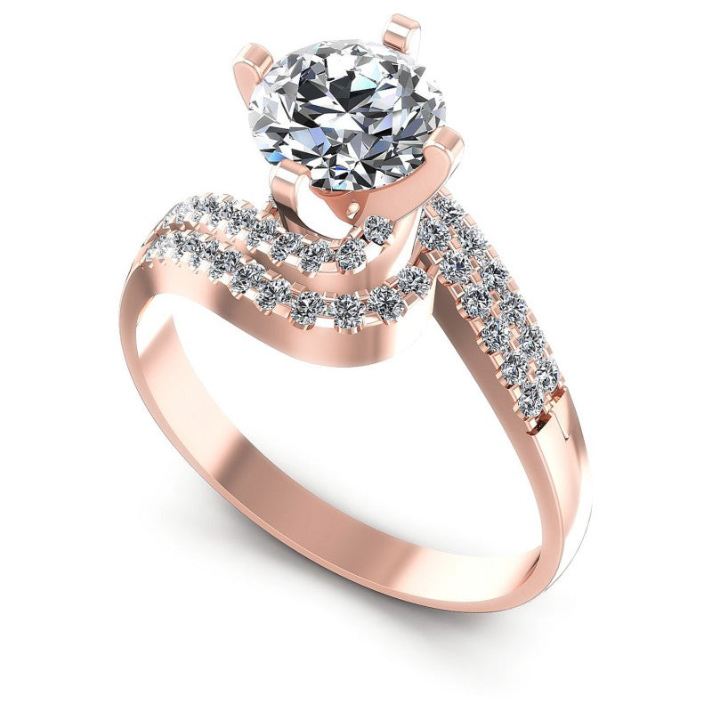 Round Diamonds 0.75CT Engagement Ring in 18KT White Gold