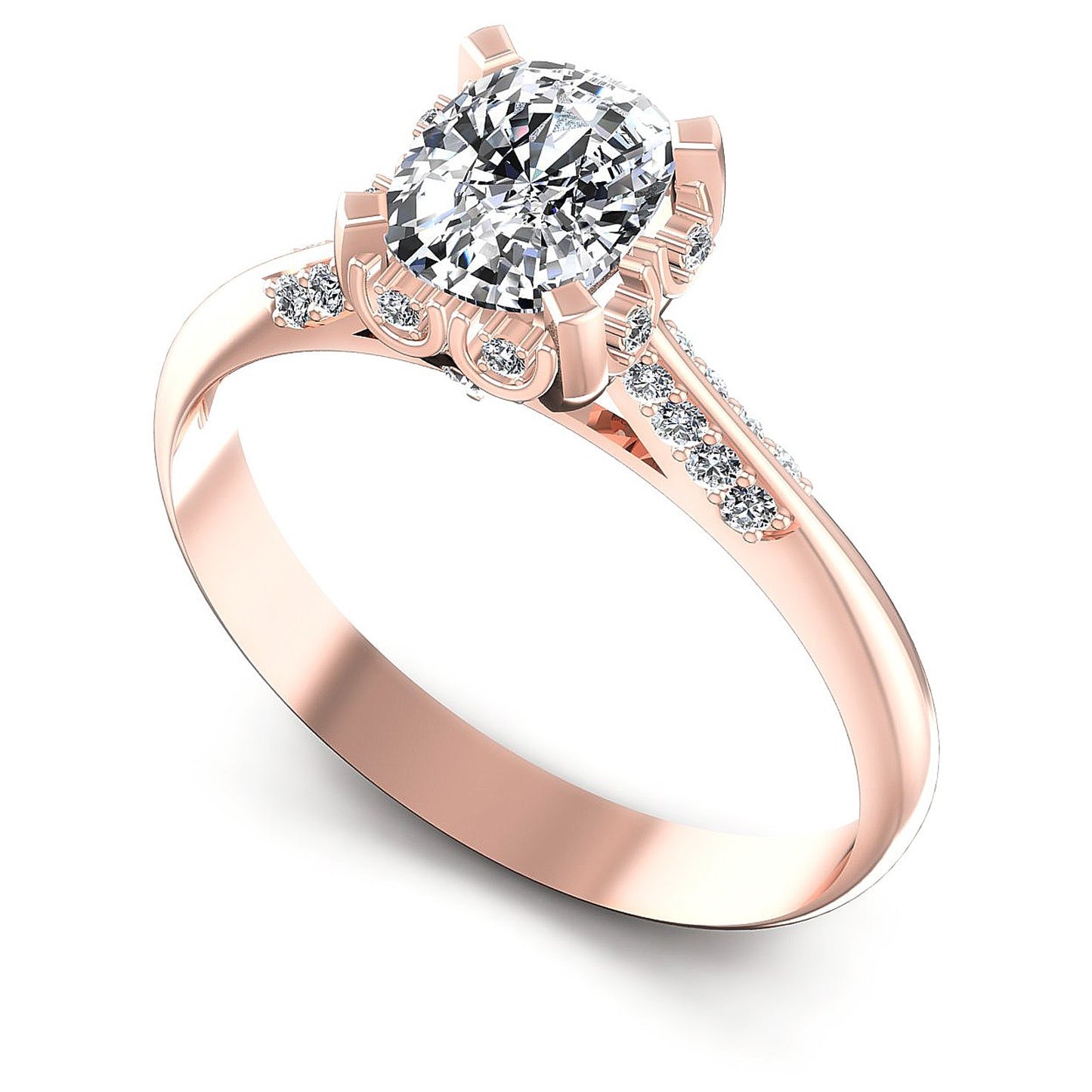 0.50CT Cushion And Round  Cut Diamonds Engagement Rings
