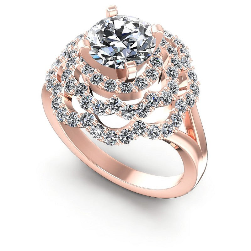 Round Diamonds 1.25CT Engagement Ring in 18KT White Gold