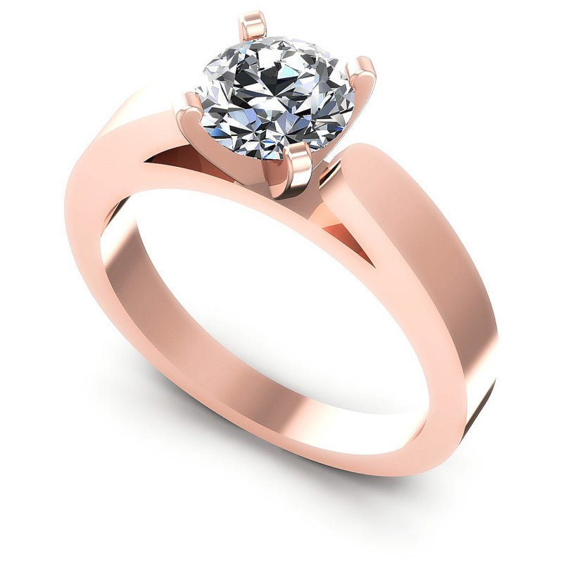 Round Diamonds 0.35CT Solitaire Ring in 18KT White Gold