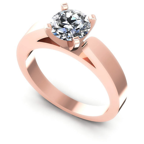 Round Diamonds 0.35CT Solitaire Ring in 18KT White Gold