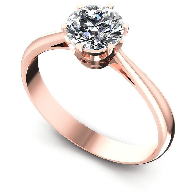 Round Diamonds 0.35CT Solitaire Ring in 18KT White Gold