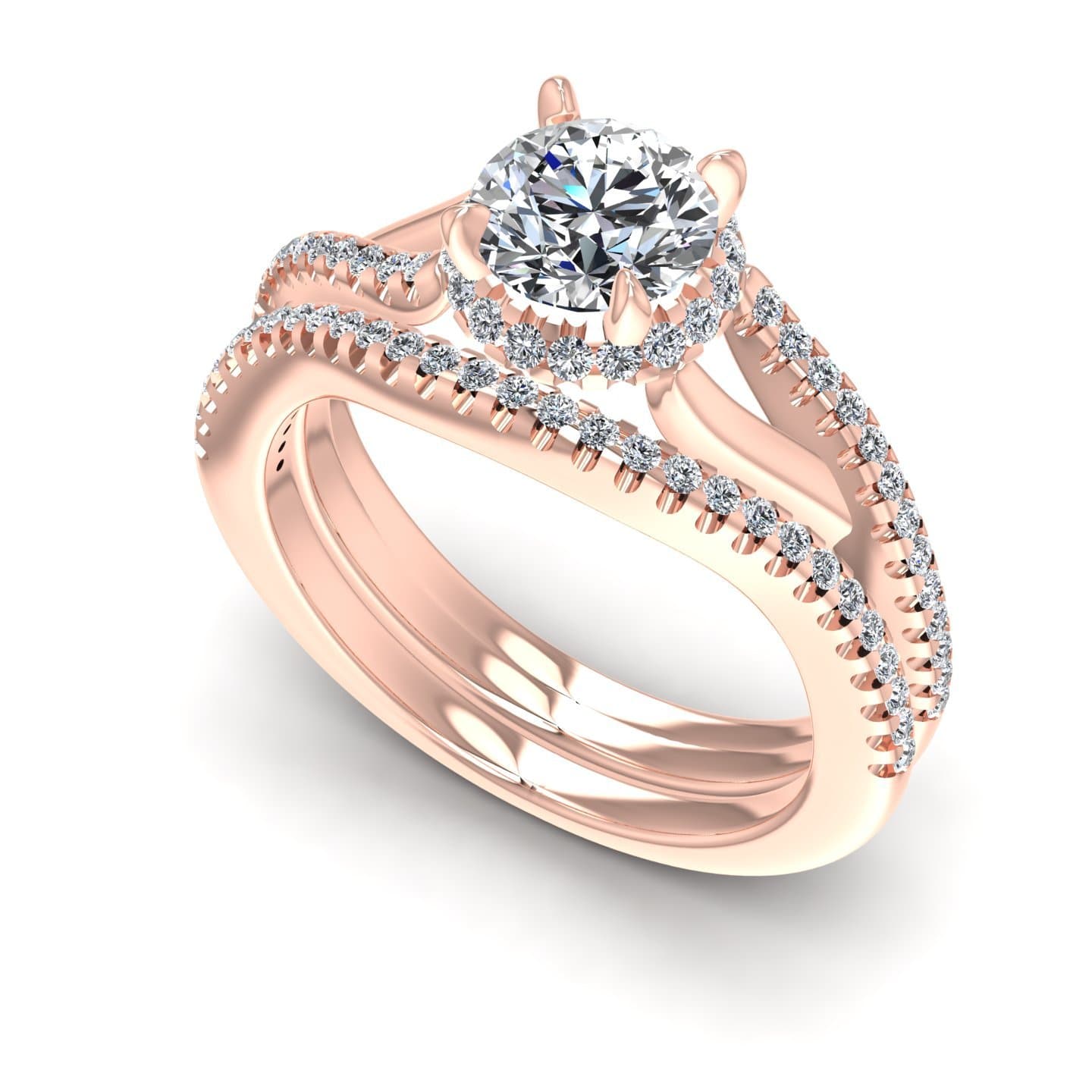 Bridal Sets 0.75-1.90CT Round Cut Diamonds