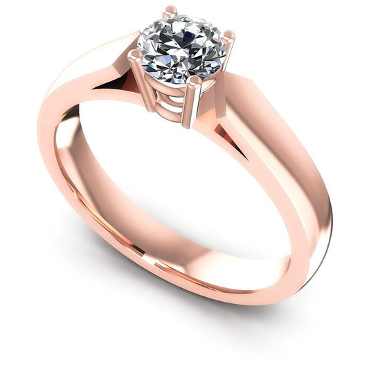 Round Diamonds 0.35CT Solitaire Ring in 18KT White Gold