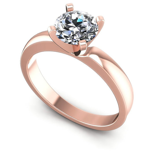Round Diamonds 0.35CT Solitaire Ring in 18KT White Gold