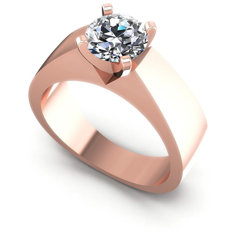 Round Diamonds 0.35CT Solitaire Ring in 18KT White Gold