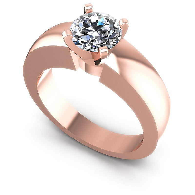 Round Diamonds 0.35CT Solitaire Ring in 18KT White Gold