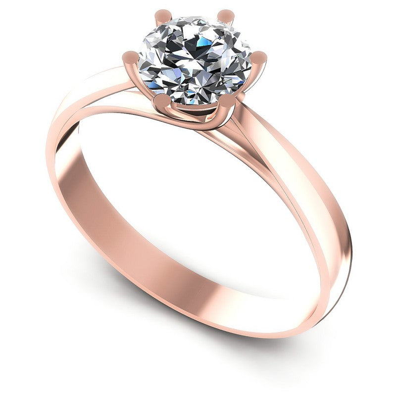 Round Diamonds 0.35CT Solitaire Ring in 18KT White Gold