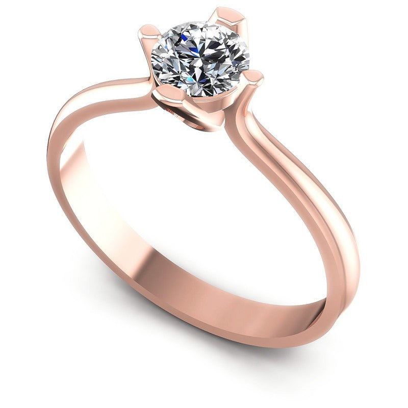 Round Diamonds 0.35CT Solitaire Ring in 18KT White Gold