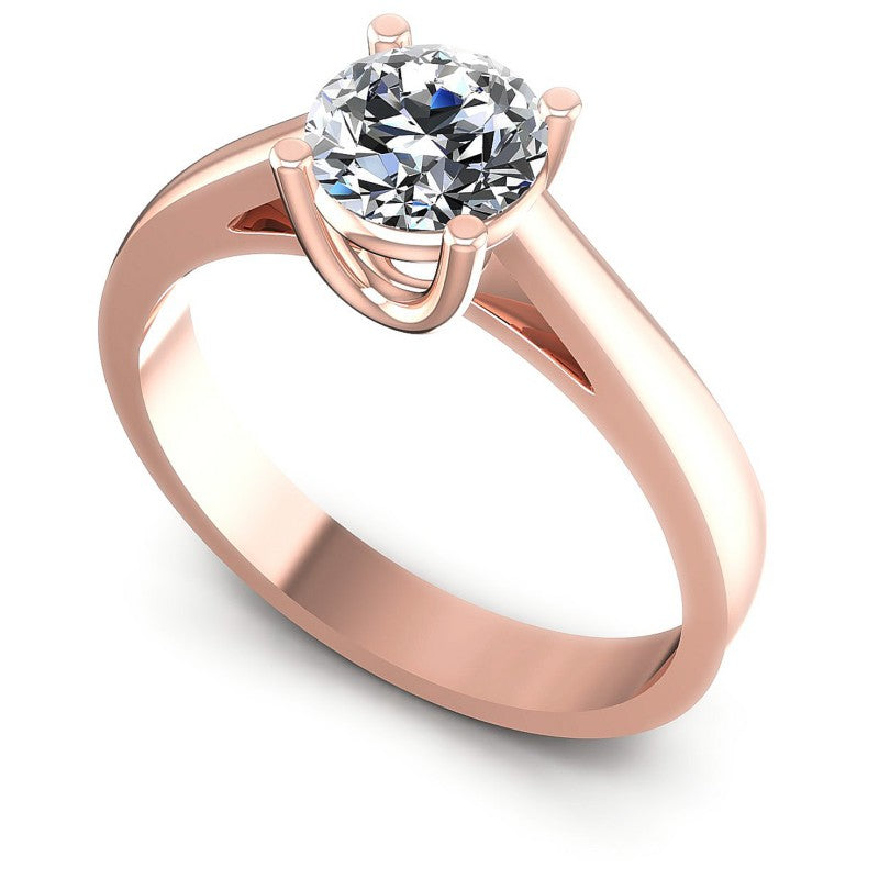 Round Diamonds 0.35CT Solitaire Ring in 18KT White Gold