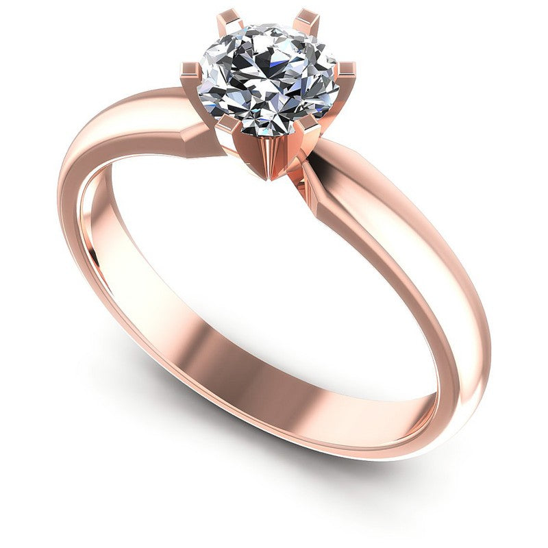 Round Diamonds 0.35CT Solitaire Ring in 18KT White Gold