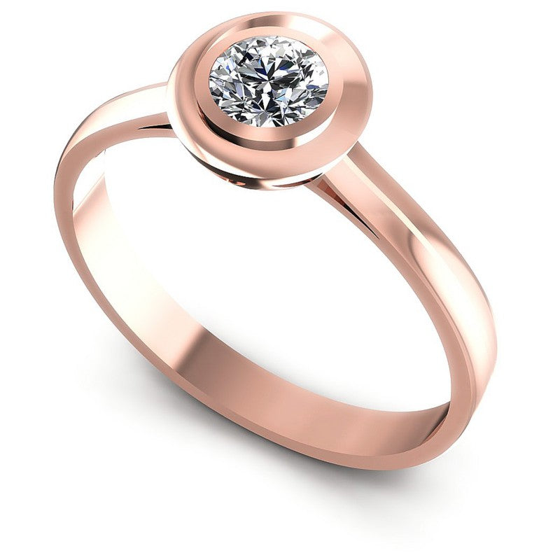 Round Diamonds 0.35CT Solitaire Ring in 18KT White Gold
