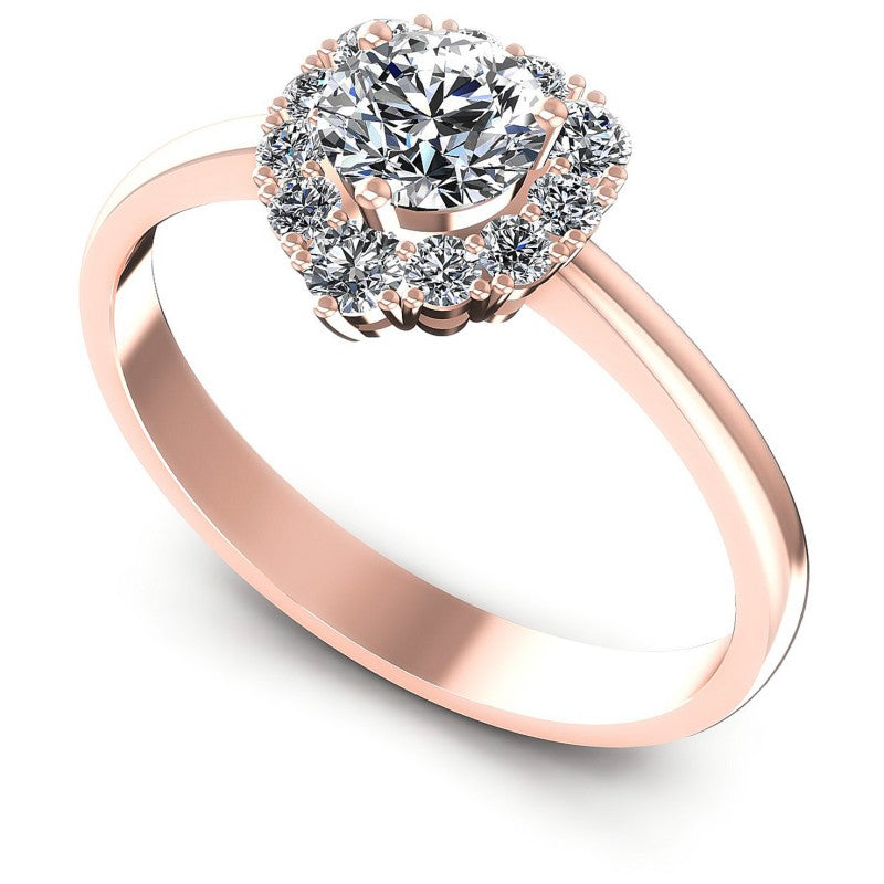 Round Diamonds 0.65CT Halo Ring in 18KT White Gold
