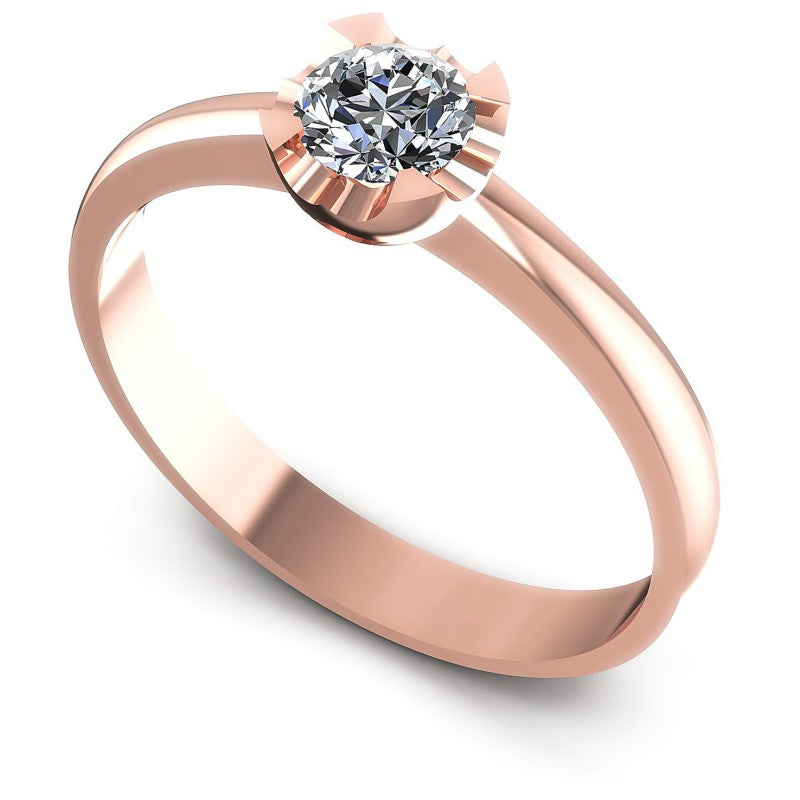 Round Diamonds 0.35CT Solitaire Ring in 18KT White Gold
