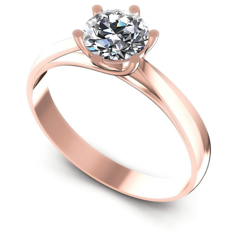 Round Diamonds 0.35CT Solitaire Ring in 18KT White Gold