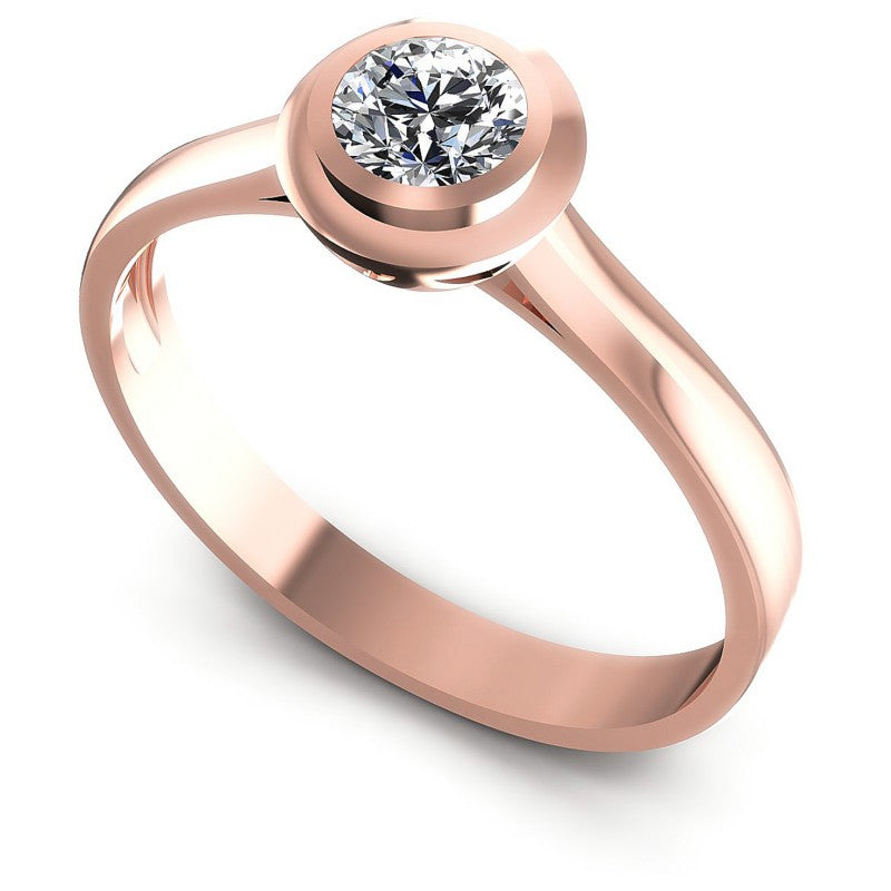 Round Diamonds 0.35CT Solitaire Ring in 18KT White Gold