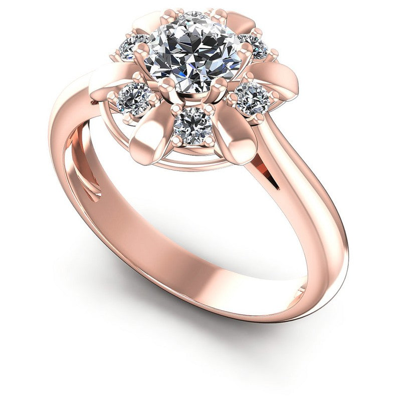 Round Diamonds 0.55CT Halo Ring in 18KT White Gold