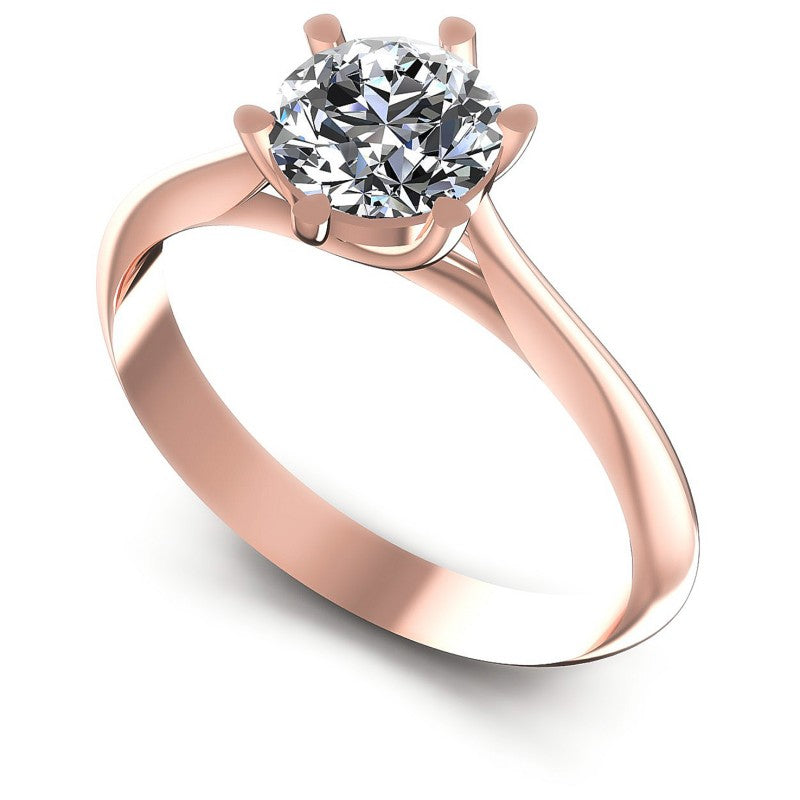 Round Diamonds 0.35CT Solitaire Ring in 18KT White Gold