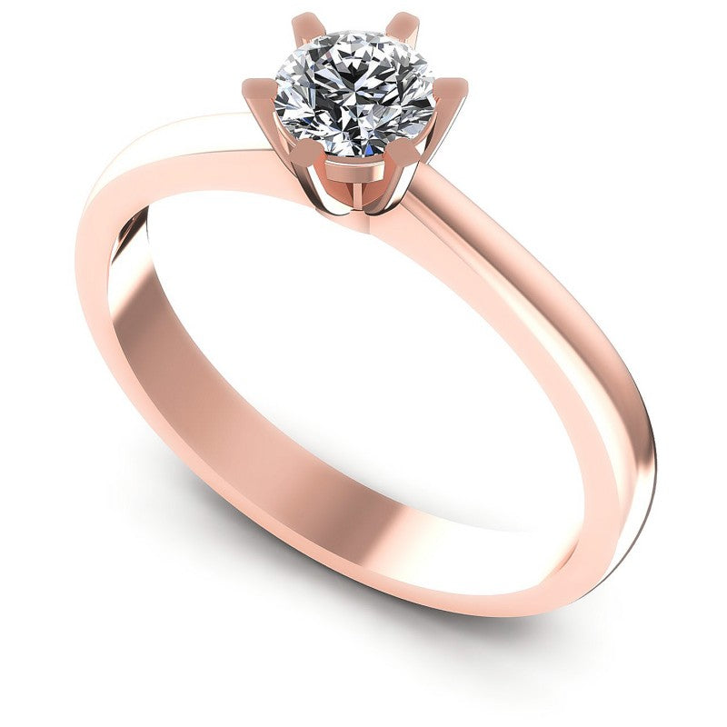 Round Diamonds 0.35CT Solitaire Ring in 18KT White Gold