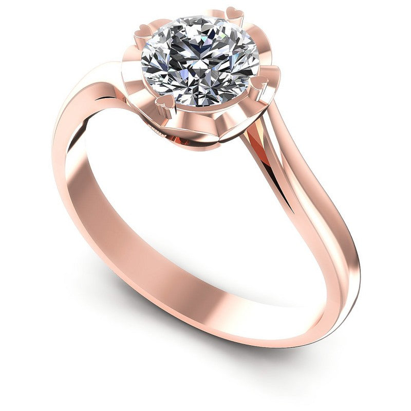 Round Diamonds 0.35CT Solitaire Ring in 18KT White Gold