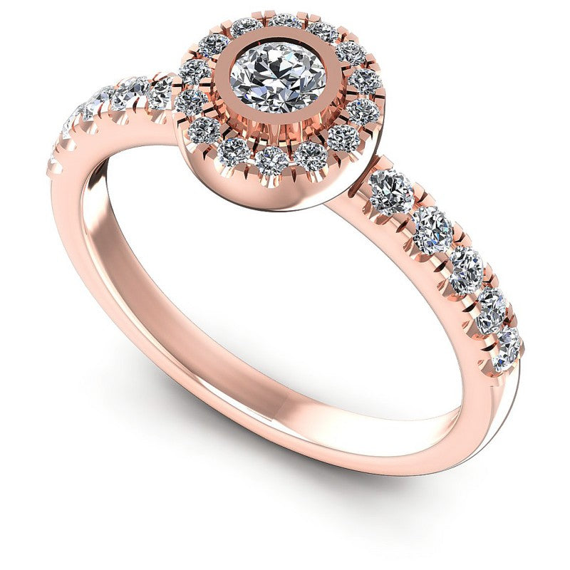 Round Diamonds 0.80CT Halo Ring in 18KT White Gold