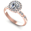 Round Diamonds 0.85CT Halo Ring in 18KT White Gold