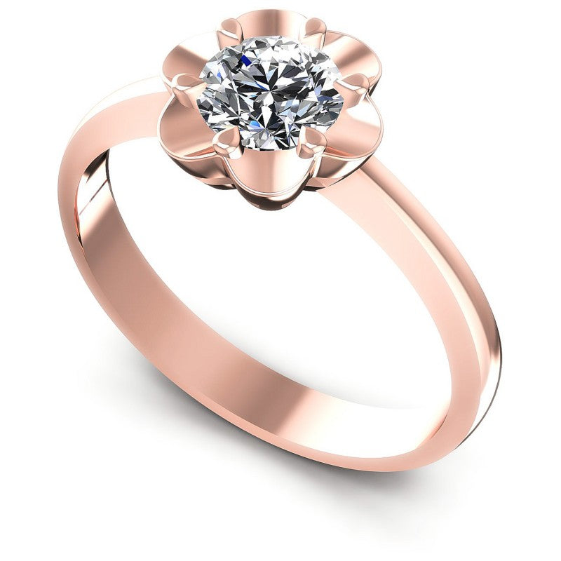 Round Diamonds 0.35CT Solitaire Ring in 18KT White Gold