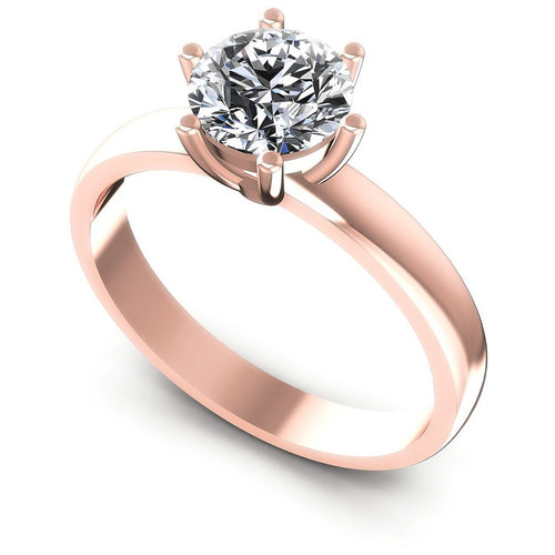 Round Diamonds 0.35CT Solitaire Ring in 18KT White Gold